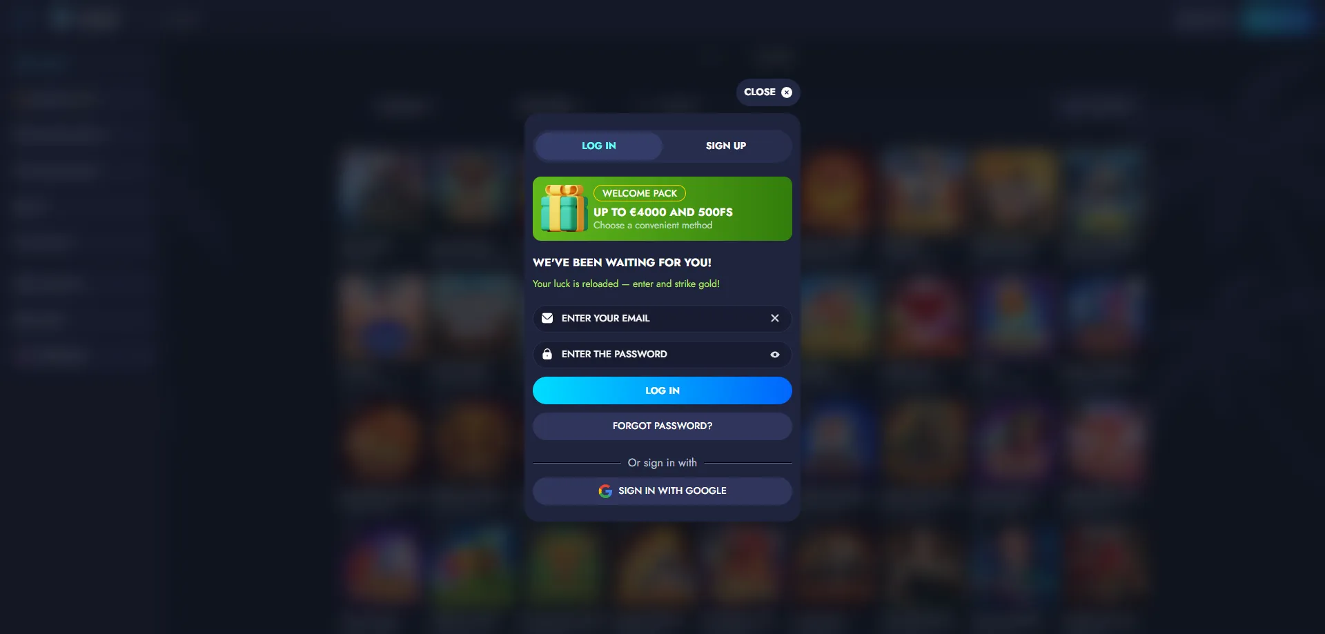 Hotline Casino secure login page for New Zealand players