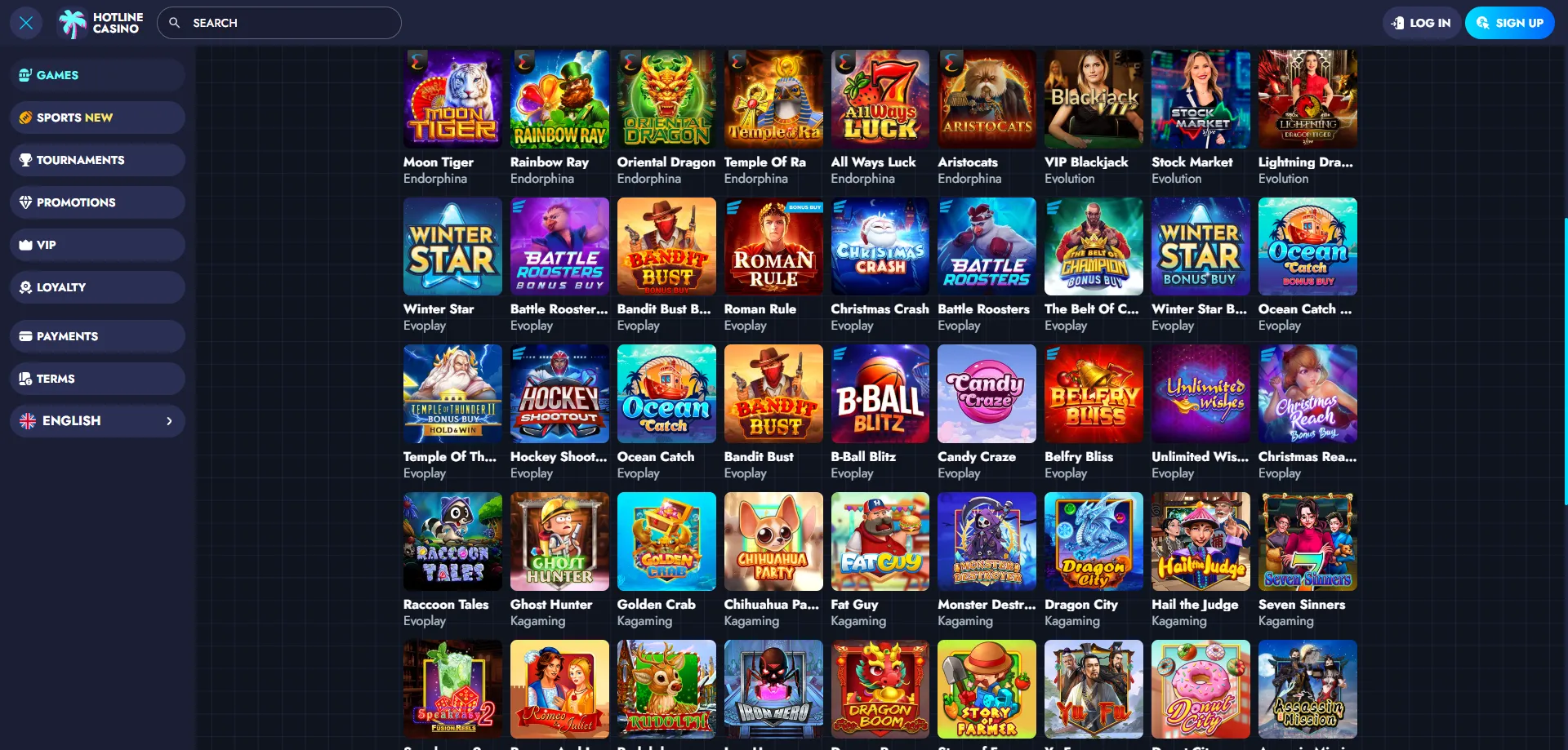 Hotline Casino slot games library for New Zealand players 2026